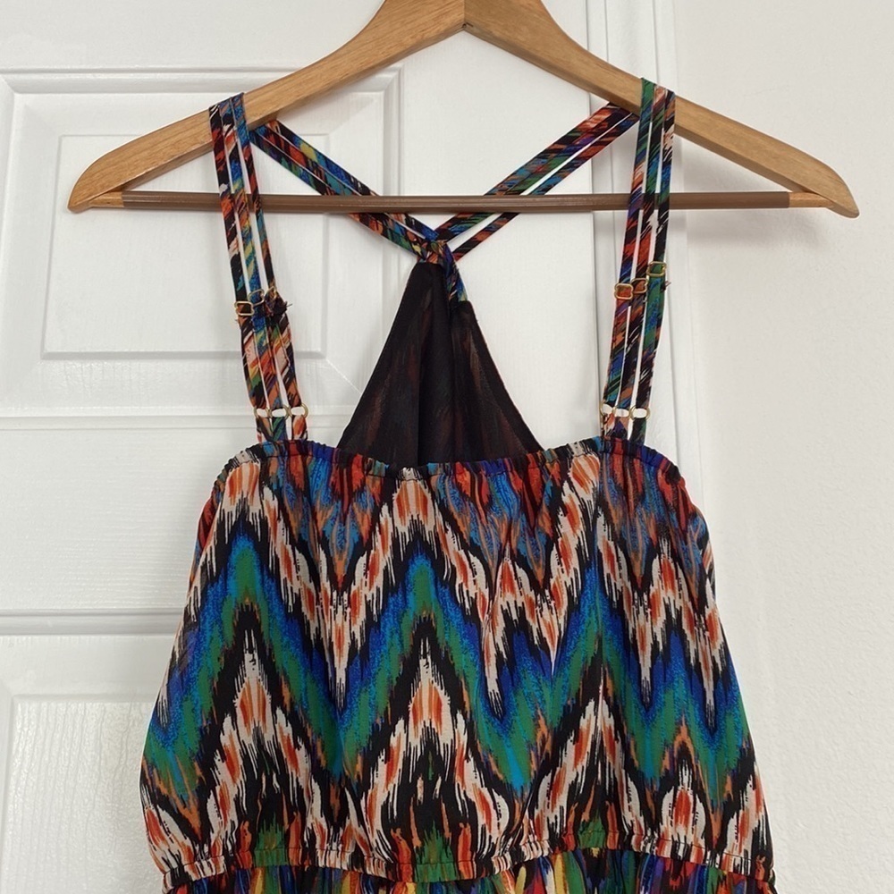 Speed Control sleeveless mini sundress with stunning bright colors. - Picture 8 of 16